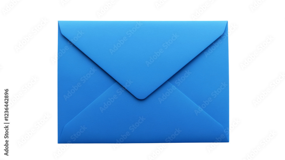 Blue envelope sending mail on transparent background Blue envelope sending mail on transparent background