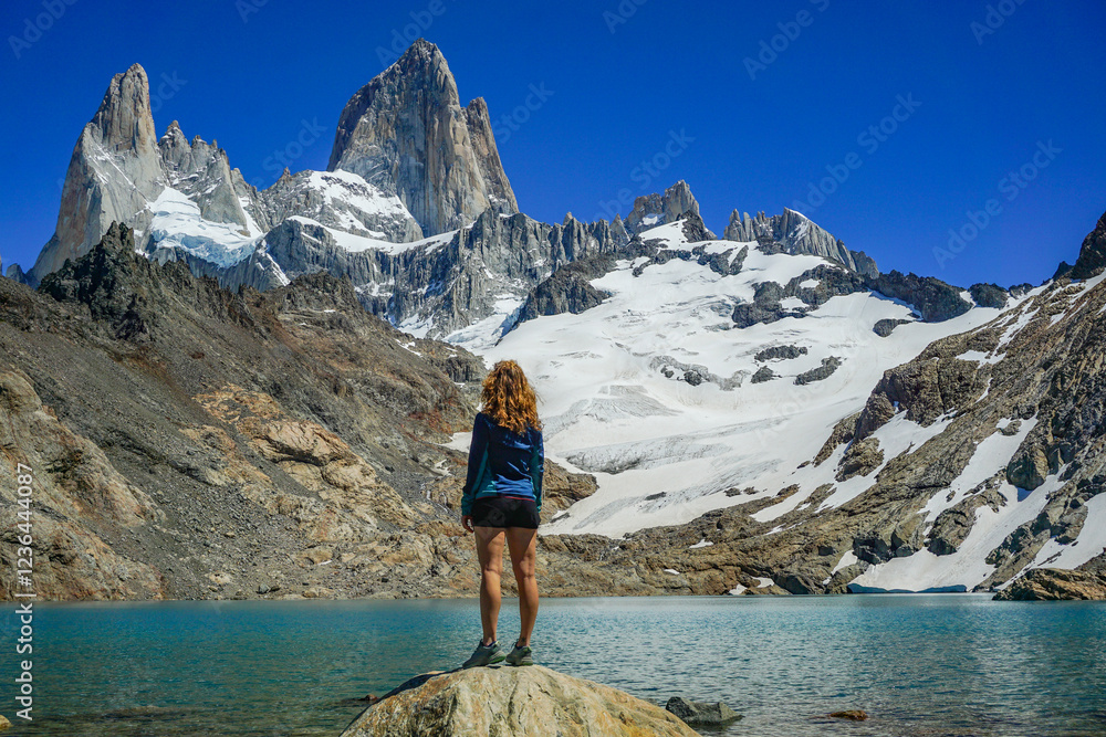 Naklejka premium El Chalten, Fitz Roy, Cerro Torre, Patagonia