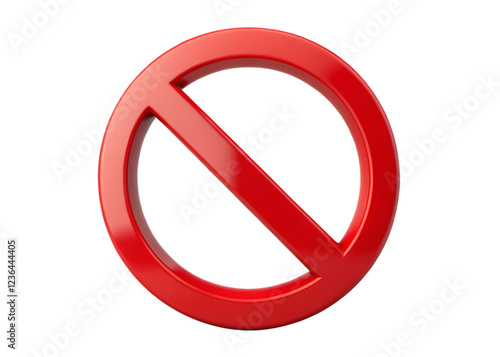 Free Download Bold Red Prohibition Symbol on Transparent Background Representing Restriction, Warning, or Prohibition - GFXLoad