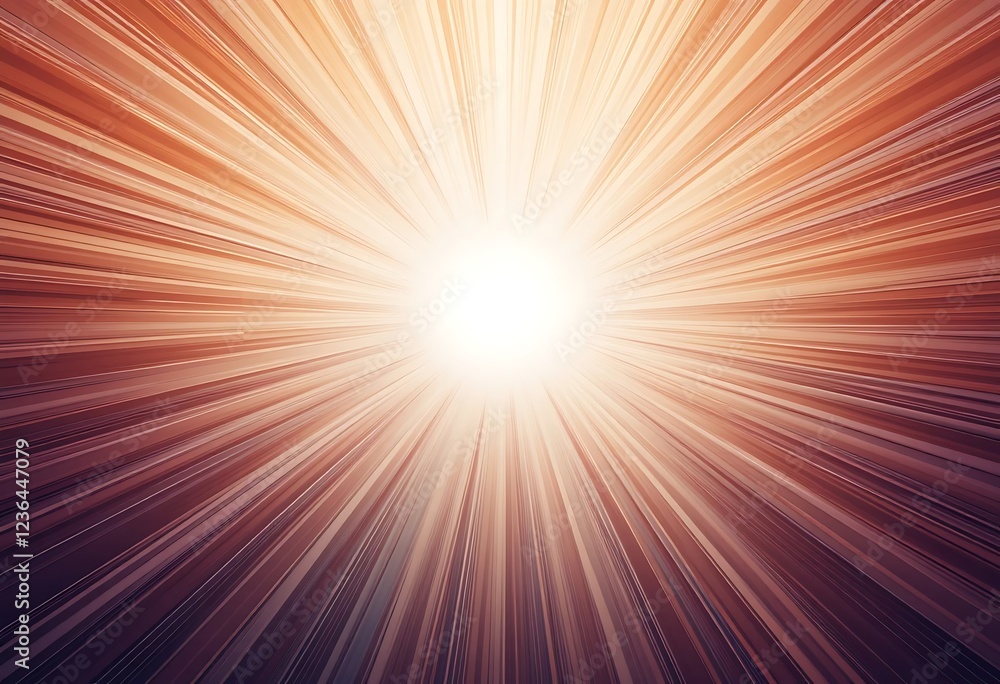 Obraz premium Abstract Radiating Light Brown Stripes Background