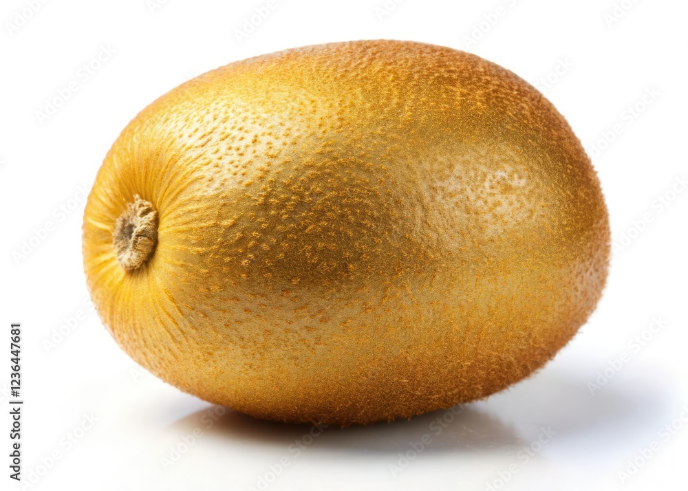Fototapeta premium Luscious golden kiwifruit, isolated on white, bathed in soft, low-light. A delectable still life.