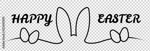 Easter day Easter eggs with different patterns vector, illustration, silhouette, line art. Set of easter eggs flat design on white background. Happy easter decorative elements. symbols, logo isolated 