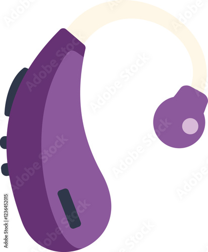 Modern in ear hearing aid is helping people with hearing loss problems
