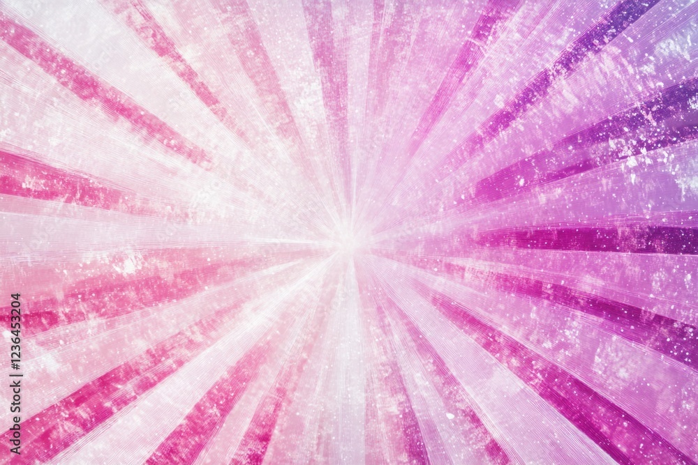 Obraz premium This image is an abstract representation of a cosmic explosion, featuring starbursts and light ray effects in pink and purple hues. It's perfect for background use in futuristic, artistic designs.
