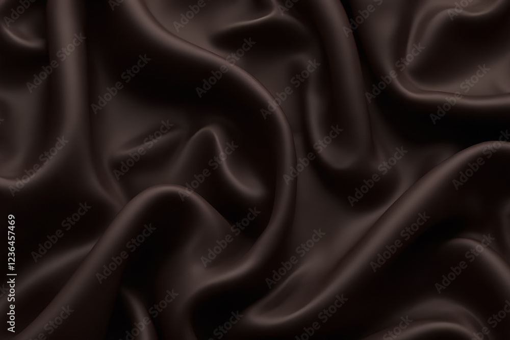 Obraz premium Luxurious Dark Chocolate Background: Smooth, Rich, and Elegant Texture