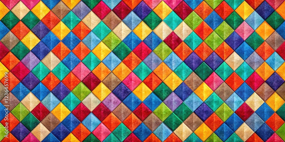 Colorful diamond-shaped patterns resembling harlequin motifs are found in nature and art, creating unique visual effects , patterned surface, motif Colorful diamond-shaped patterns resembling harlequin motifs are found in nature and art, creating unique visual effects , patterned surface, motif