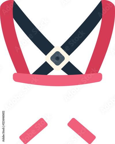 Chest mount harness for action camera allowing to film various sport activities with a subjective point of view