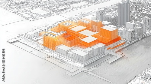 Architectural Sketch: Waterfront Complex Development Plan