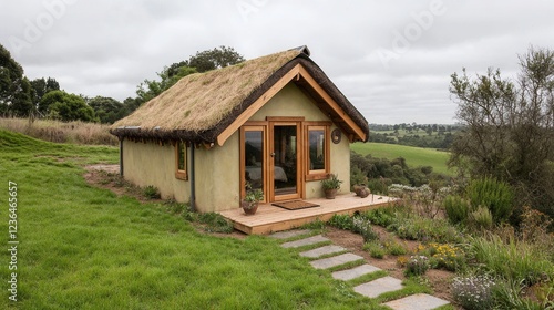 Wallpaper Mural Cozy Eco-Friendly Cottage Surrounded by Lush Green Landscape Torontodigital.ca