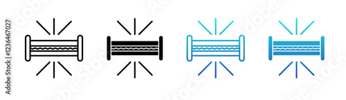 UV disinfection lamp icon vector graphics