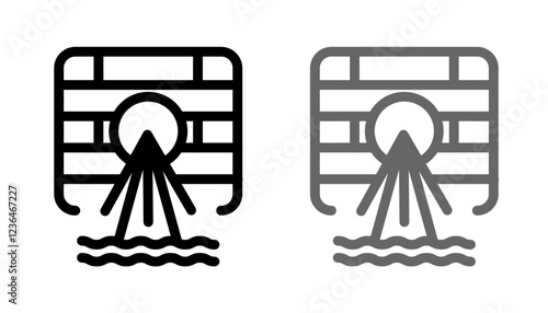 Sewer drain icon vector graphics