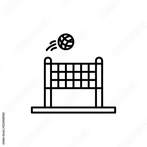 Volleyball net icon vector graphics