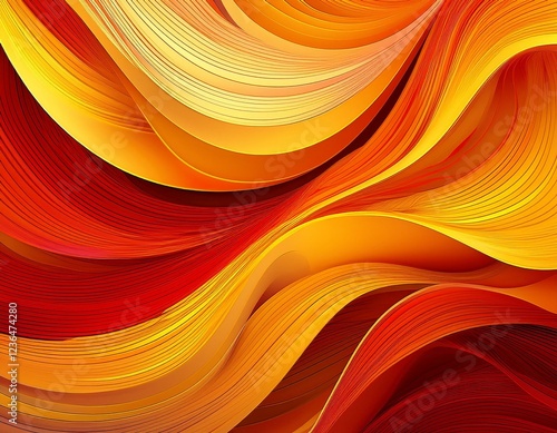 an abstract design showcases vibrant shades of yellow orange and red forming a dynamic backdrop