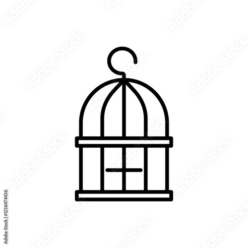 Bird cage icon vector graphics