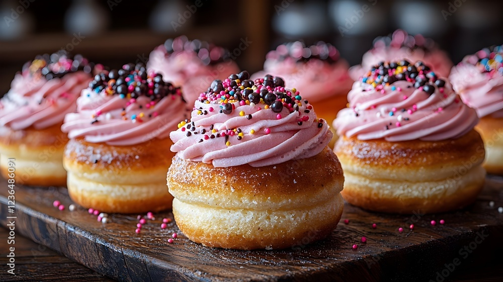 A creative arrangement of donuts A creative arrangement of donuts