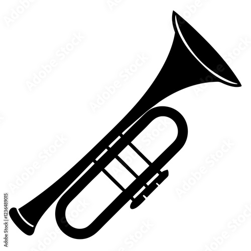 vector illustration of a trumpet