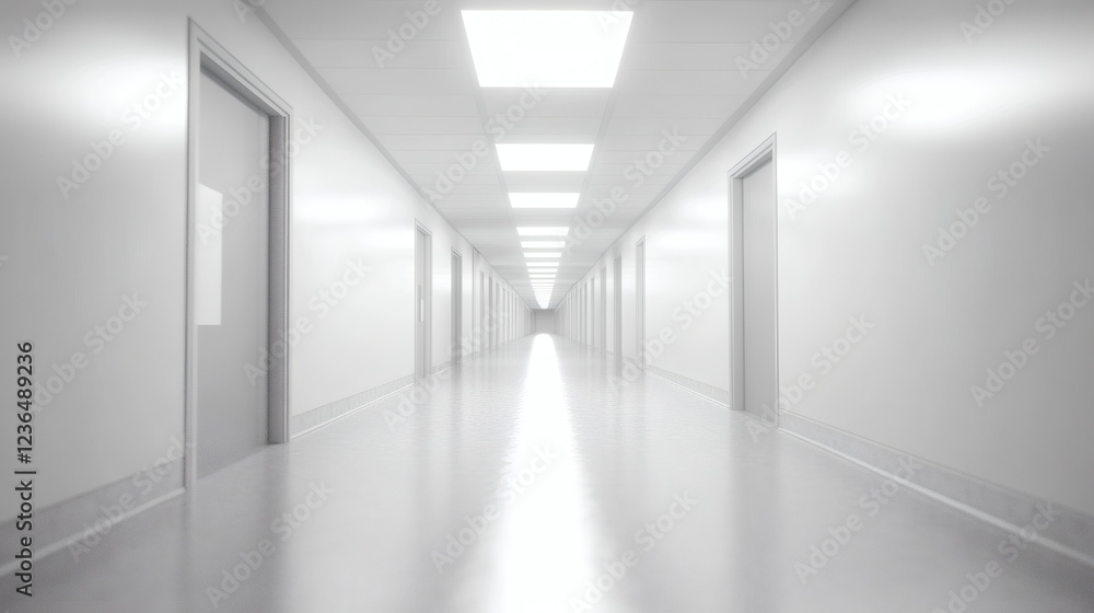 blur image background of corridor in hospital