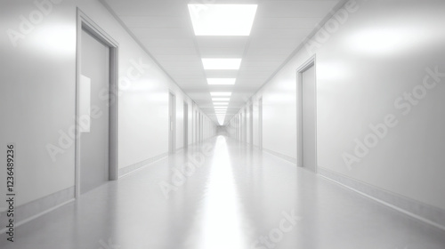 Wallpaper Mural blur image background of corridor in hospital Torontodigital.ca