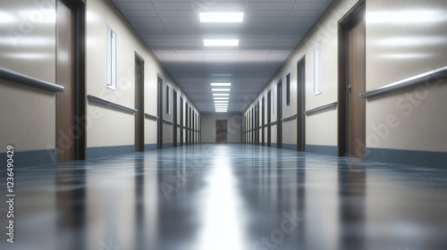 Wallpaper Mural blur image background of corridor in hospital Torontodigital.ca