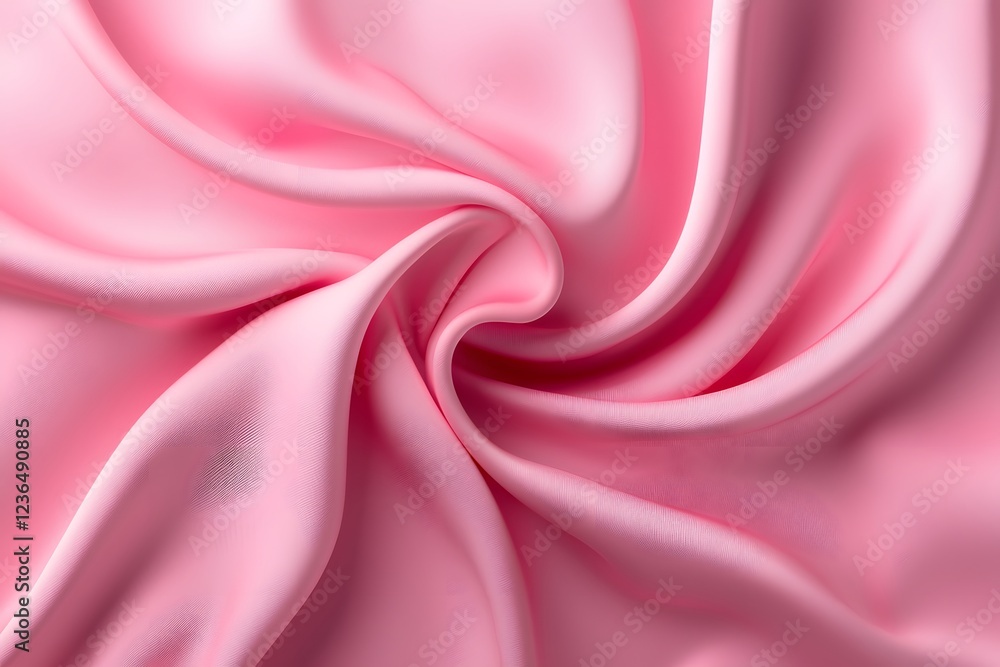 Fototapeta premium Soft Satin Fabric in Light Pink Color with Delicate Texture and Shine
