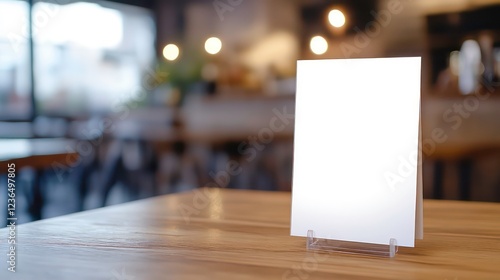 Wallpaper Mural Blank white tabletop menu stand in a cafe. Torontodigital.ca