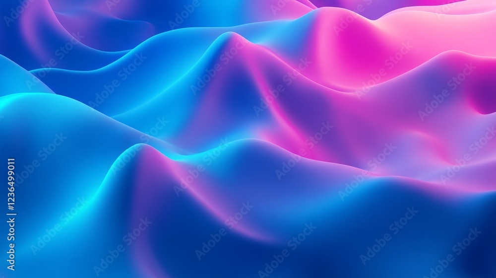 Obraz premium Beautiful blue gradient background with noise