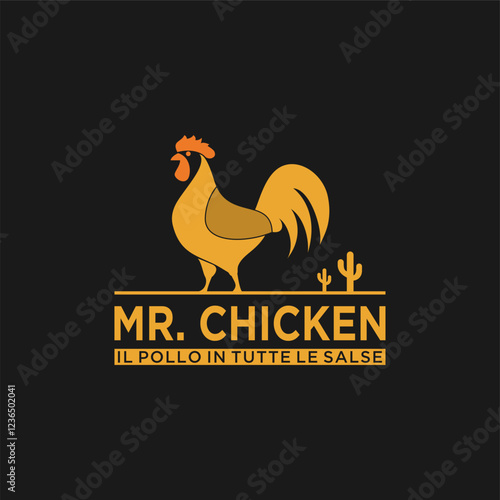 Rooster animal logo design vector