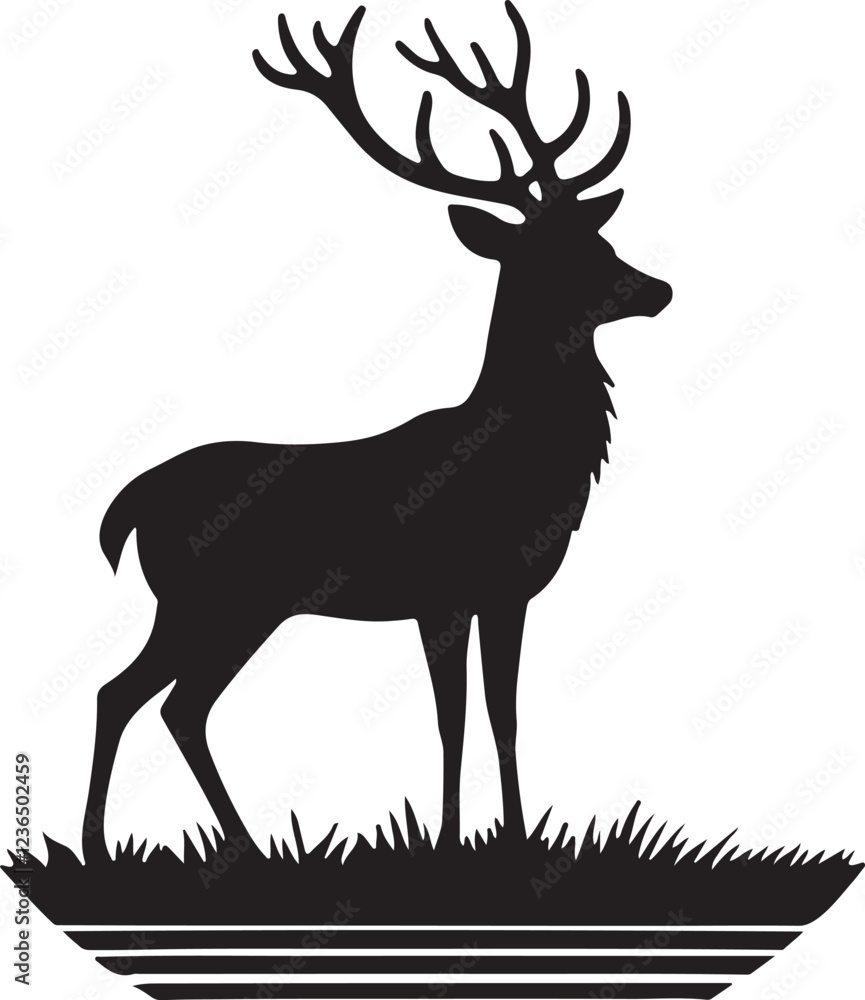Fototapeta premium deer silhouette vector