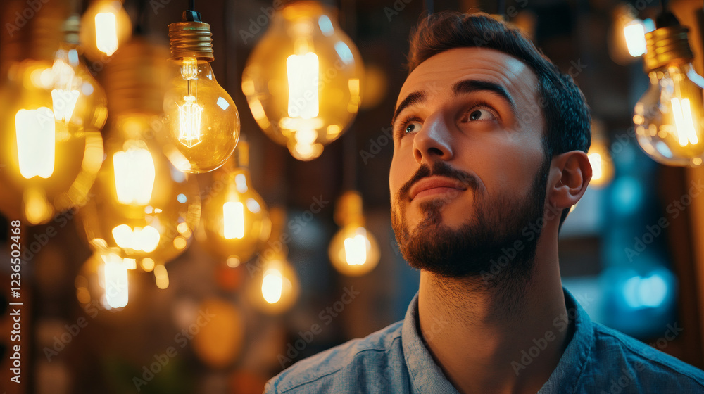 Obraz premium Bright idea and creative thinking