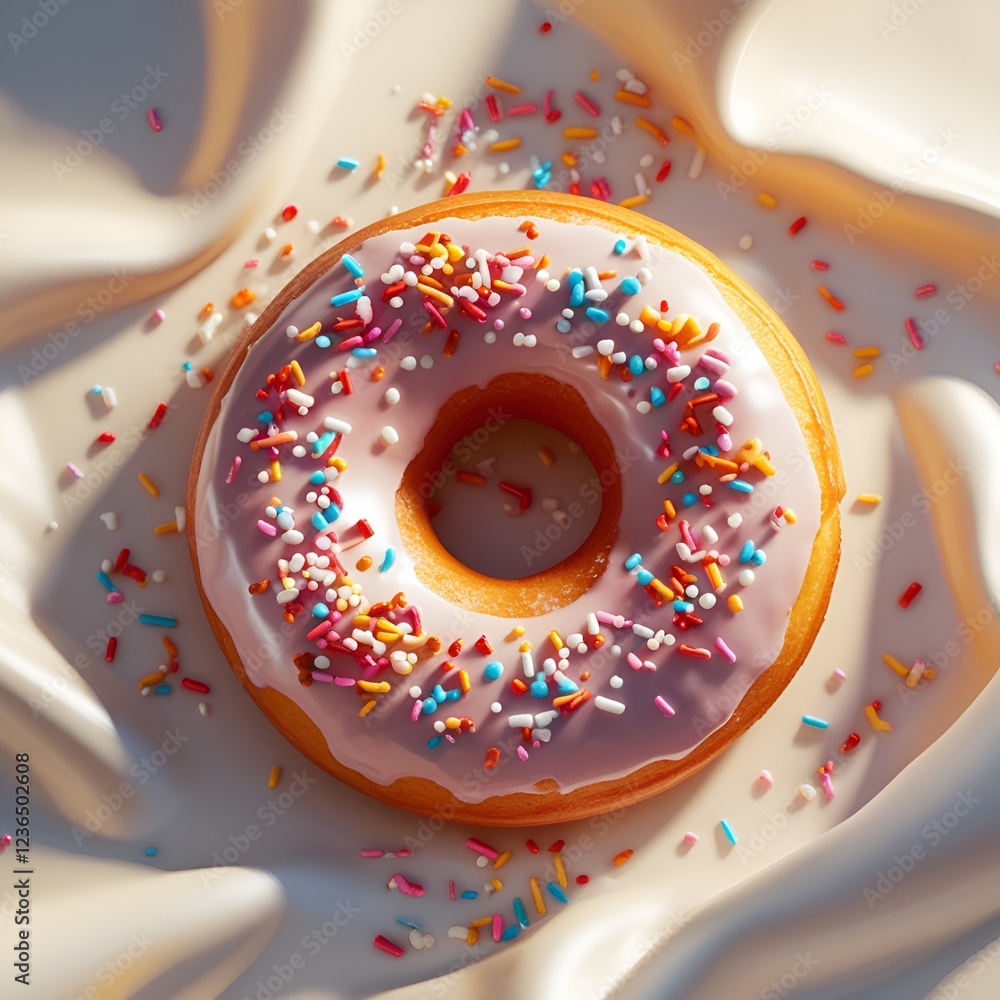 Yummy look isolated with donut sprinkles Yummy look isolated with donut sprinkles
