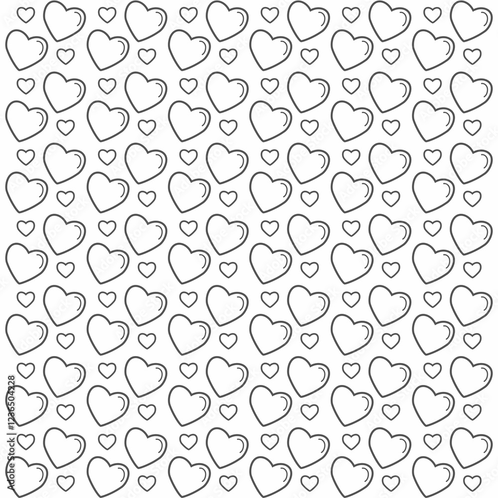 seamless pattern with heart shape for romantic background for gift paper