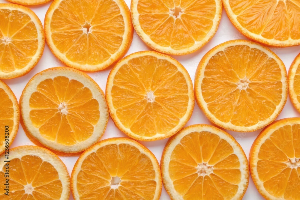 Sliced Oranges Pattern - Fresh Citrus Arrangement for Healthy Living Promotion Sliced Oranges Pattern - Fresh Citrus Arrangement for Healthy Living Promotion