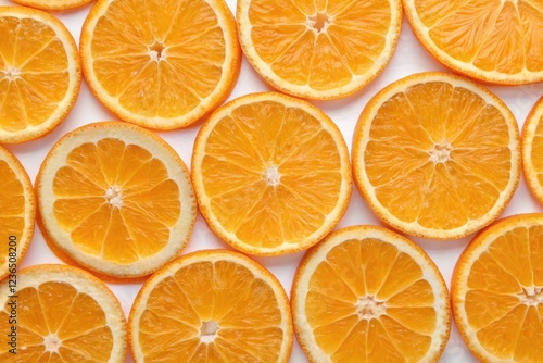 Sliced Oranges Pattern - Fresh Citrus Arrangement for Healthy Living Promotion