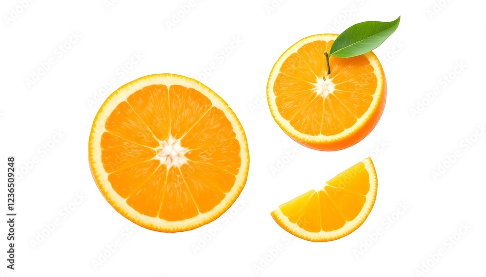Fototapeta premium Orange fruit isolated on a white background.