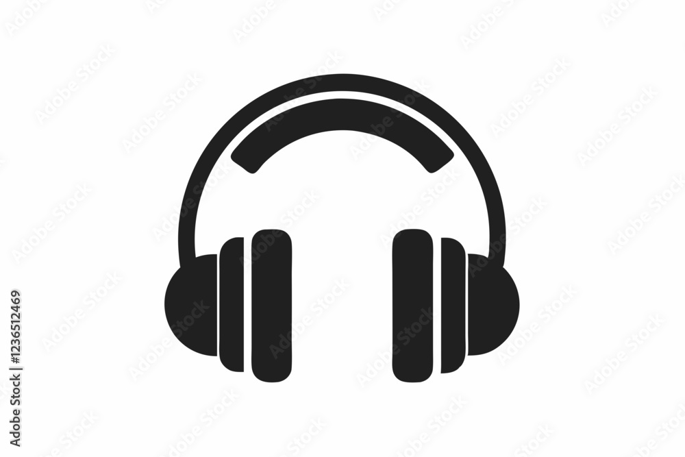 Gaming headset glyph icon. Headphone icon vector design Gaming headset glyph icon. Headphone icon vector design