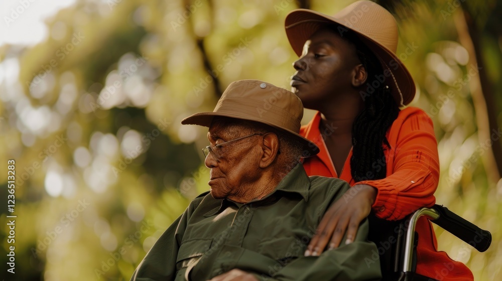 Fototapeta premium Gentle Connection Between Generations In Nature