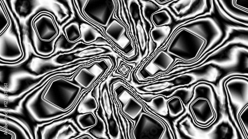 Motion background with animated metallic forms (1920x1080 30fps 17s).