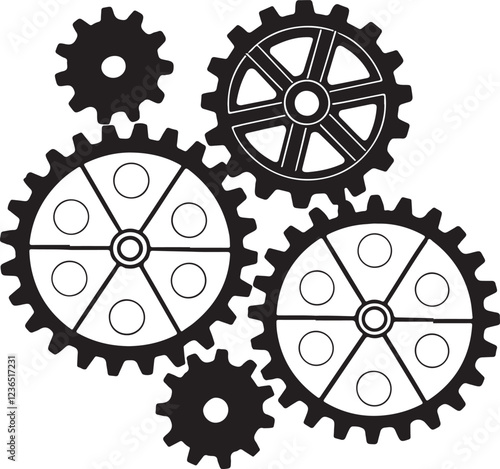 Isolated black zahnrad oder puzzleteile icon Vector, black zahnrad oder puzzleteile Silhouette,black zahnrad oder puzzleteile icon set, black zahnrad oder puzzleteile for logo,color black zahnrad