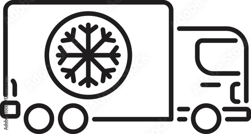 Refrigerated truck ensuring freshness and quality of temperature sensitive products during transportation