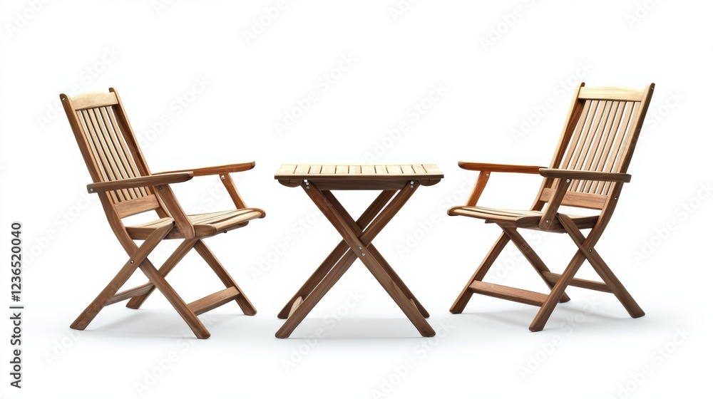 Garden chairs and table isolated on white Garden chairs and table isolated on white