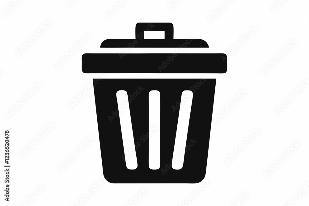trash delete icon isolated black icon vector on white background. Delete icon. Dustbin Icon trash delete icon isolated black icon vector on white background. Delete icon. Dustbin Icon