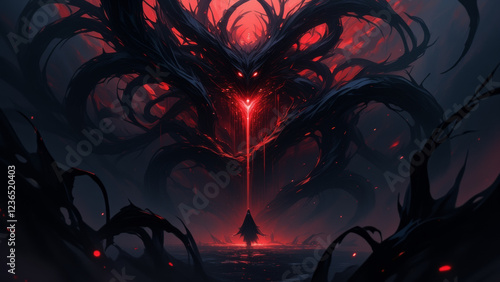 anime wallpaper abstract illustration background.