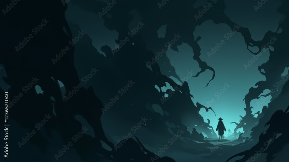 Fototapeta premium anime wallpaper abstract illustration background.