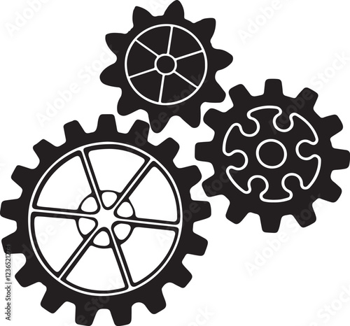 Isolated black zahnrad oder puzzleteile icon Vector, black zahnrad oder puzzleteile Silhouette,black zahnrad oder puzzleteile icon set, black zahnrad oder puzzleteile for logo,color black zahnrad