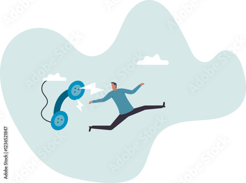 Customer complaint, dissatisfaction from product or service problem, angry feedback from client .business concept.flat character.