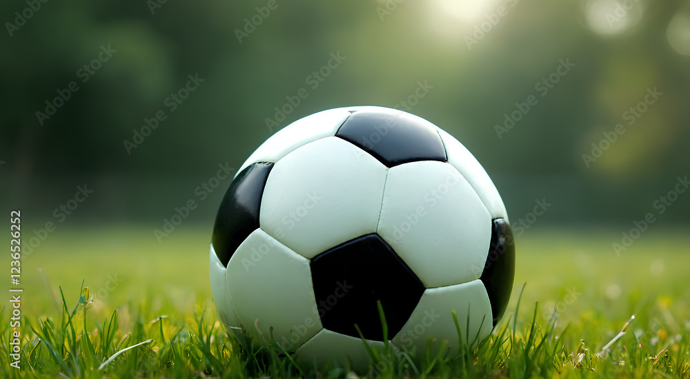 Fototapeta premium soccer ball on grass