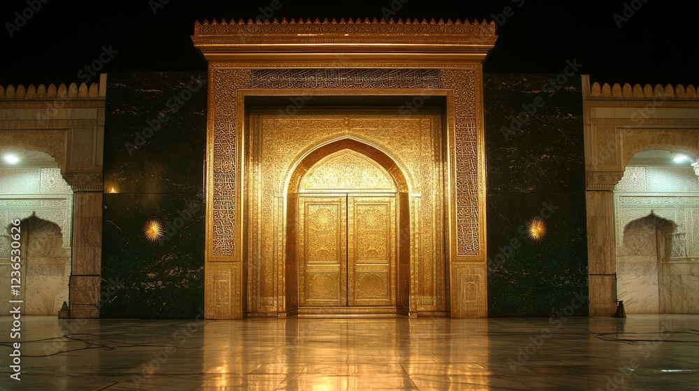 Fototapeta premium Madinah Munwara Saudi Arabia ( Madina ) Holy Prophet Tomb ( Masjid e Nabwi