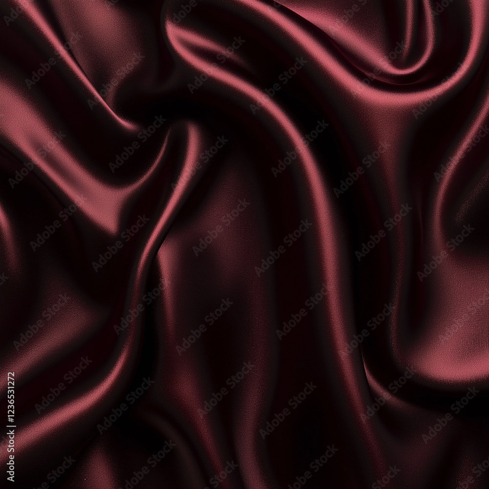 Obraz premium Silk satin velvet fabric. Luxury rich maroon color. 