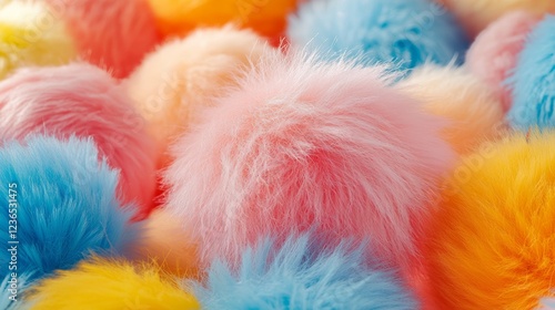 Texture of fur surface of childrens toys photo