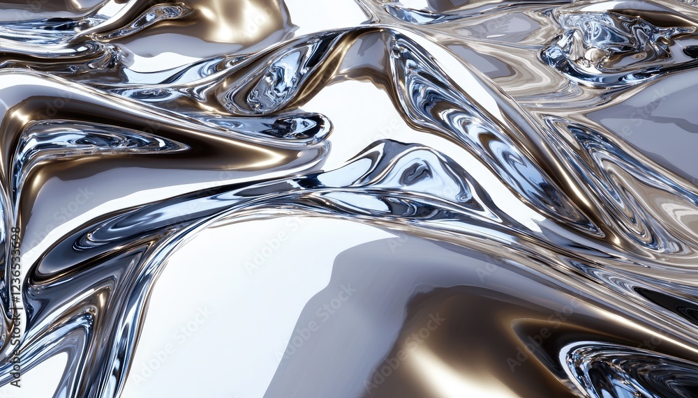 Abstract Liquid Metal Surface Swirling Design Abstract Liquid Metal Surface Swirling Design
